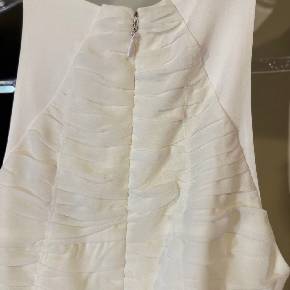 White Rouched Halter Sheath Dress - Picture 12 of 16